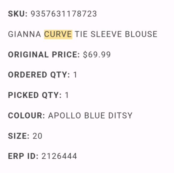 Blue Ditsy Floral Size 20 Forever New Curve blouse - Picture 5 of 6